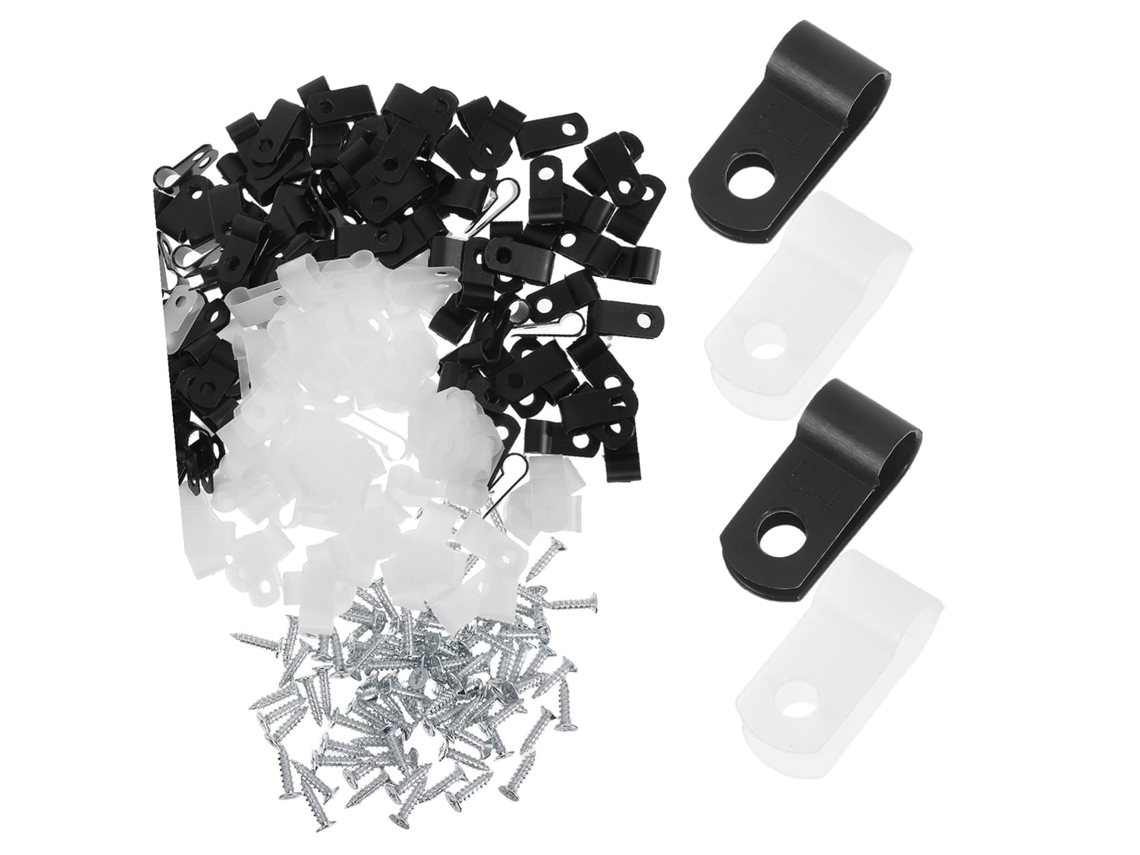 Kit surtido con 200 clips para gestión de cables, bridas y ganchos de montaje de Gokoco
