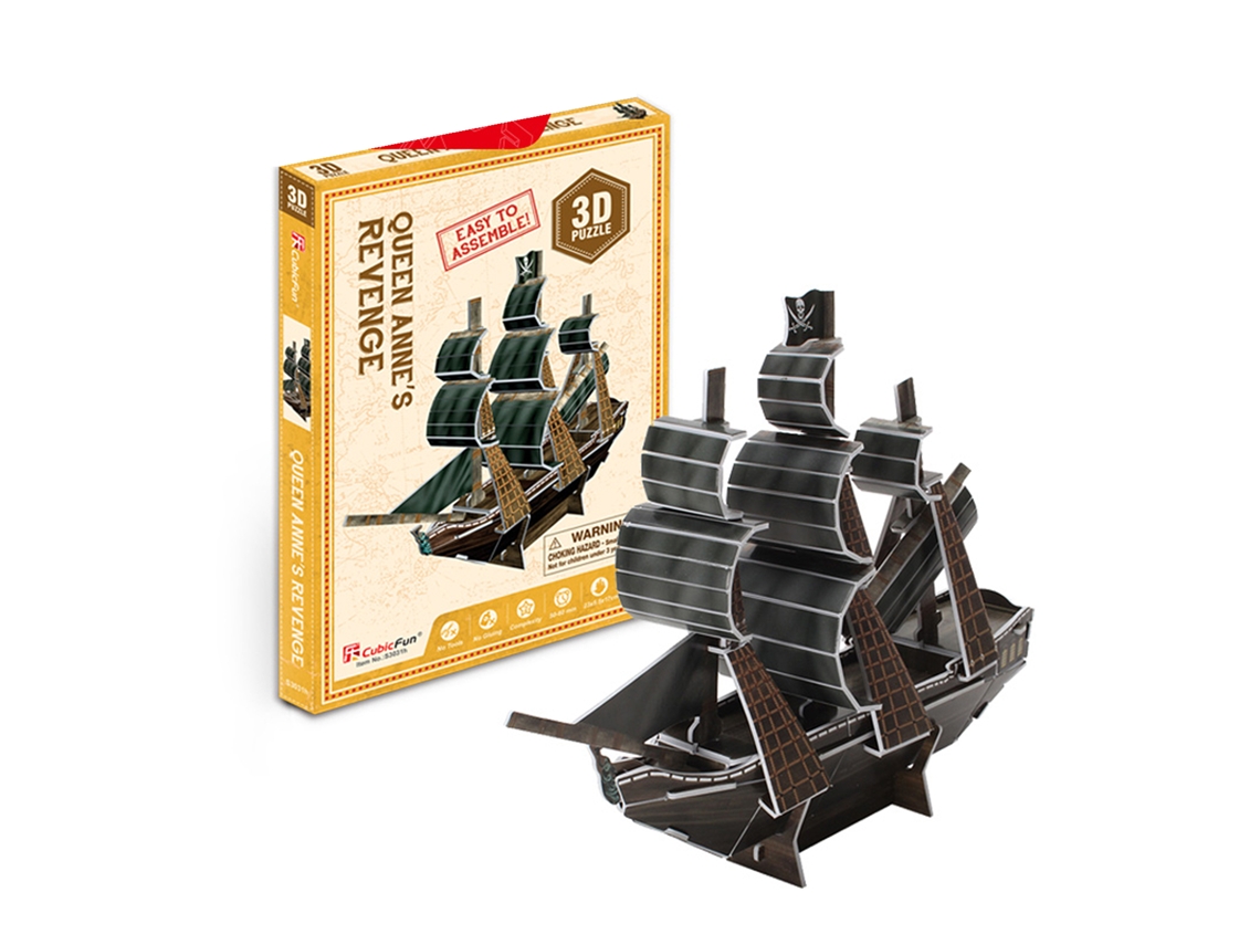 Puzle 3d Barco Pirata.