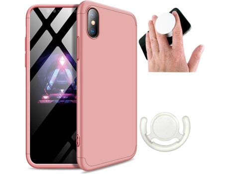 Carcasa + Soporte + Popsocket iPhone XS Slim armor 360º