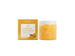Gel corporal exfoliante con cúrcuma