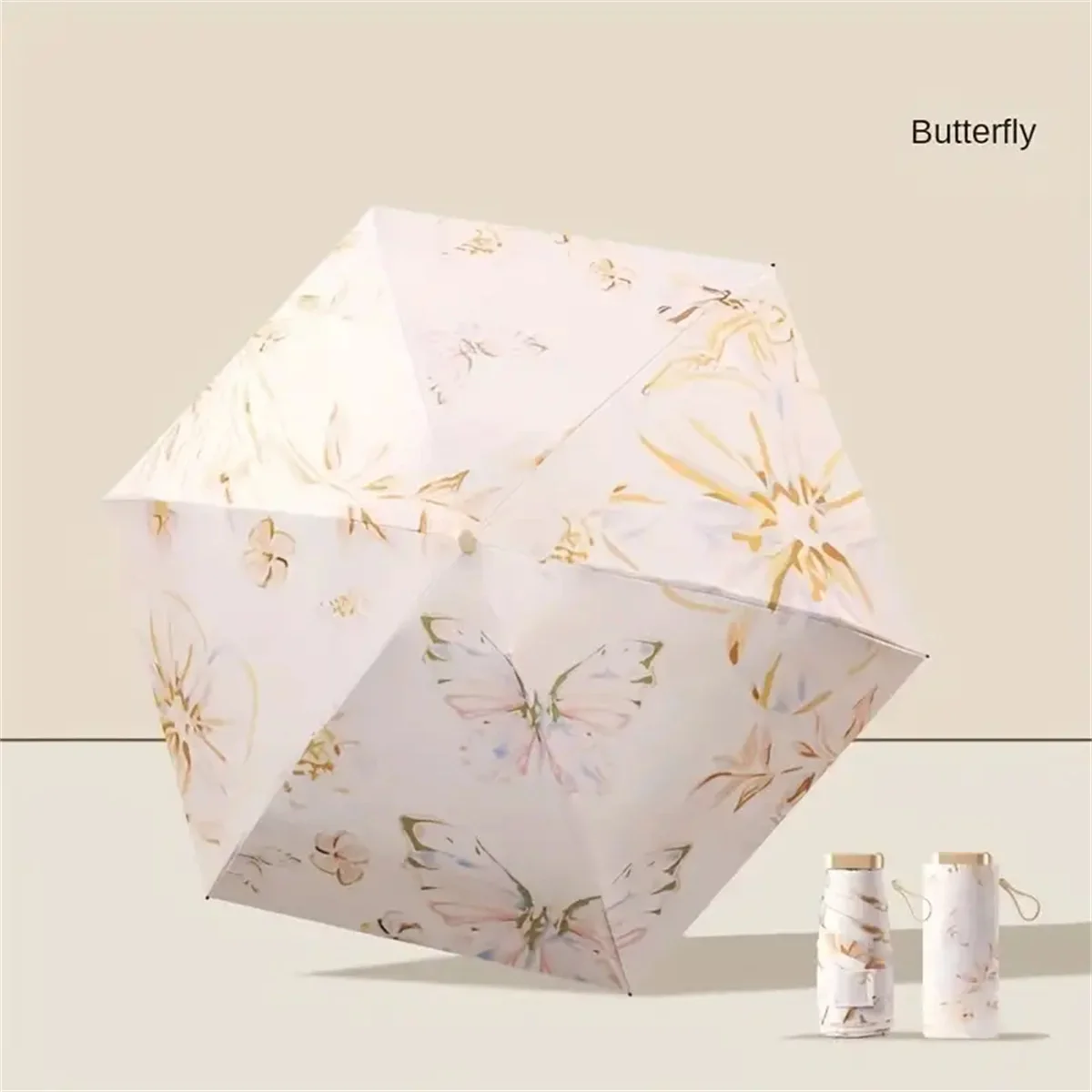 (estilo 6 6k) Mini Paraguas De Bolsillo, Paraguas Plegable Uv, Paraguas Cápsula Resistente A La Lluvia Y Al Sol.