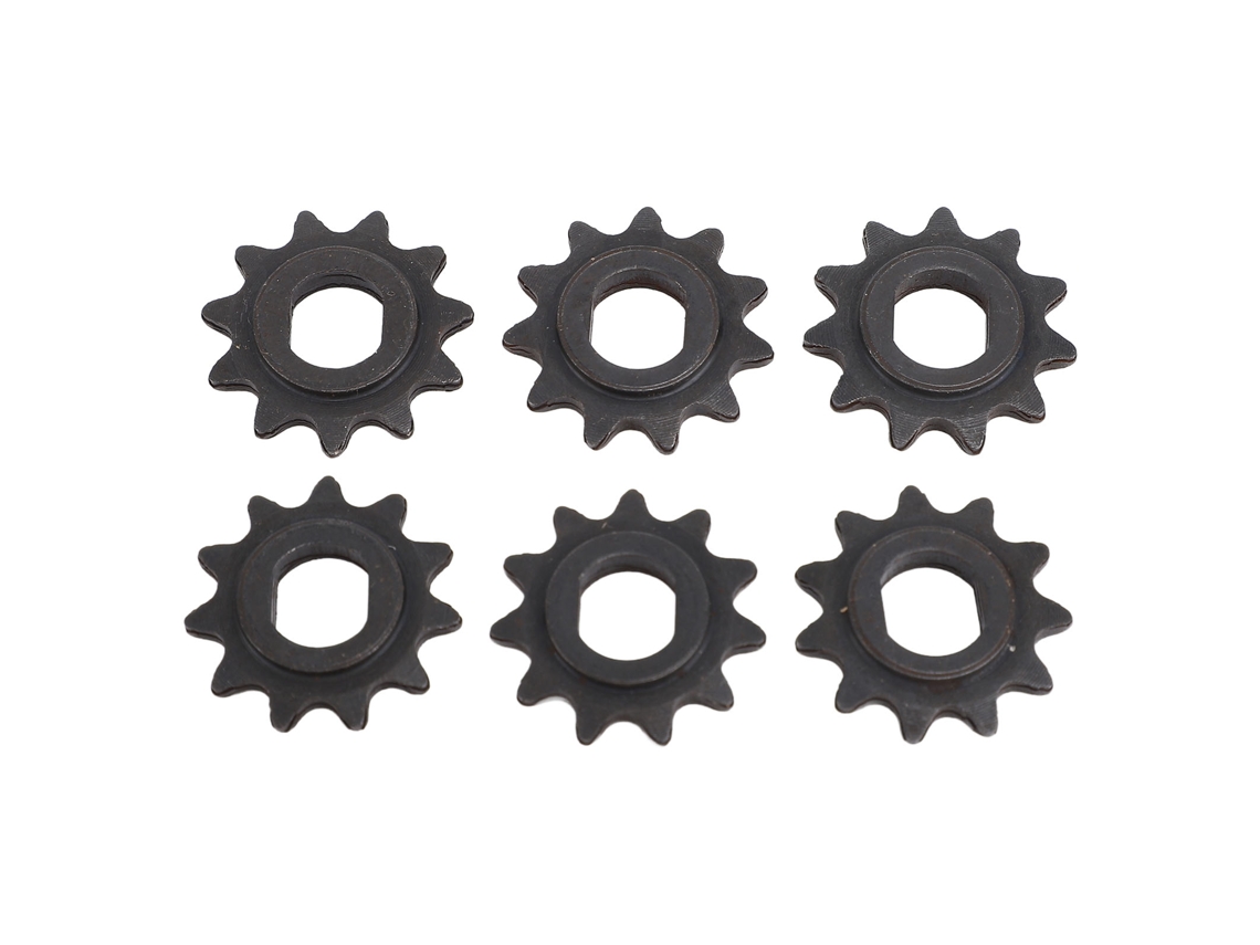 2026-6pcs Piñón De Motor 25h 11d Acero 10mm Para Patinete Eléctrico Motor My1020 Rueda De Cadena Con Agujero De Montaje En Forma H