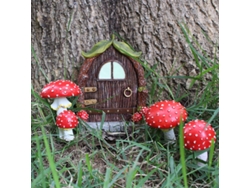 Casita de hadas de resina súper linda, decoración de jardín, modelo que brilla en la oscuridad, mini escultura para exteriores Tommy01