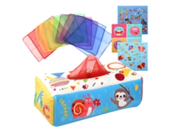 Dan26-caja De Pañuelos Para Bebé Juguete Sensorial Colorido Juguetes Educativos Preescolares Regalos Para Bebés Niños