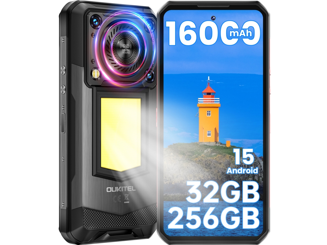 Smartphone Resistente 5g Oukitel Wp56 Con Altavoz De 128db 32 Gb 256 Gb 6.8" Fhd+ 120hz 16000 Mah 108 Mp Nfc Negro
