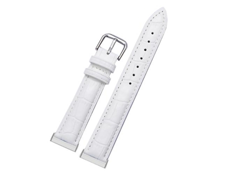 Correa De Reloj Inteligente Para Fitbit Versa 3/Sense Universal Textura De Cocodrilo Correa De Reloj De Cuero Genuino Blanco VENISYMLIS