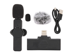 Micrófono de solapa inalámbrico EOOCOO (Plug and Play, reducción de ruido)