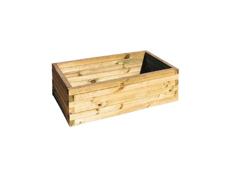 FAURA - Macetero de Madera Rectangular Mediano