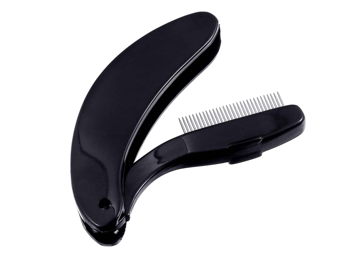 Paquetes de peine para pestañas plegable, peine de acero inoxidable para cejas y brochas para maquillaje de pestañas y cejas KOFIHETY