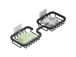 2026-platos De Jabón Para Baño, Bandeja De Jabón Autodesagüe De Metal Antirrobo, Negro