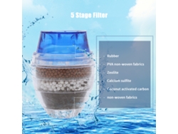 El filtro de agua para grifo de carbón activado elimina el cloro y los metales pesados.