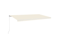 Maison Exclusive - Toldo Retráctil Manual Con Luz Led Color Crema 600x300 Cm