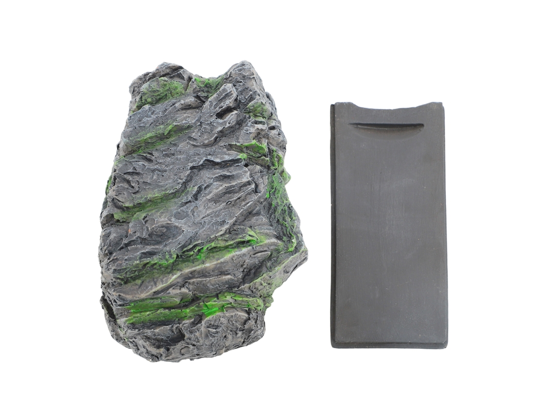 Caja de llaves oculta en imitación de piedra para jardín