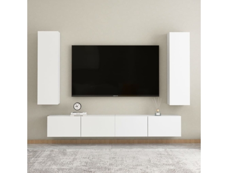 Conjunto 4 de muebles de TV VIDAXL madera de ingeniería blanco