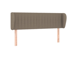 Cabecero con solapas, tejido marrón grisáceo, MAISON EXCLUSIVE (147x23x78 cm)