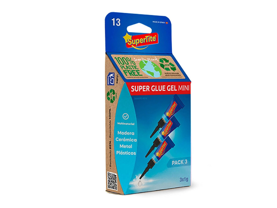 Adhesivo Instantáneo Supertite 2513 Gel 1 g Mini 3 Unidades
