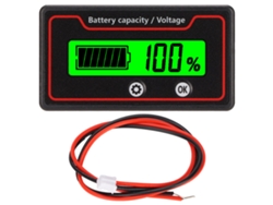 Medidor De Batería Con Luz De Alarma Lcd Para Vehículos Eléctricos De 12-84 V, Capacidad Segura E Indicador De Voltaje Verde.