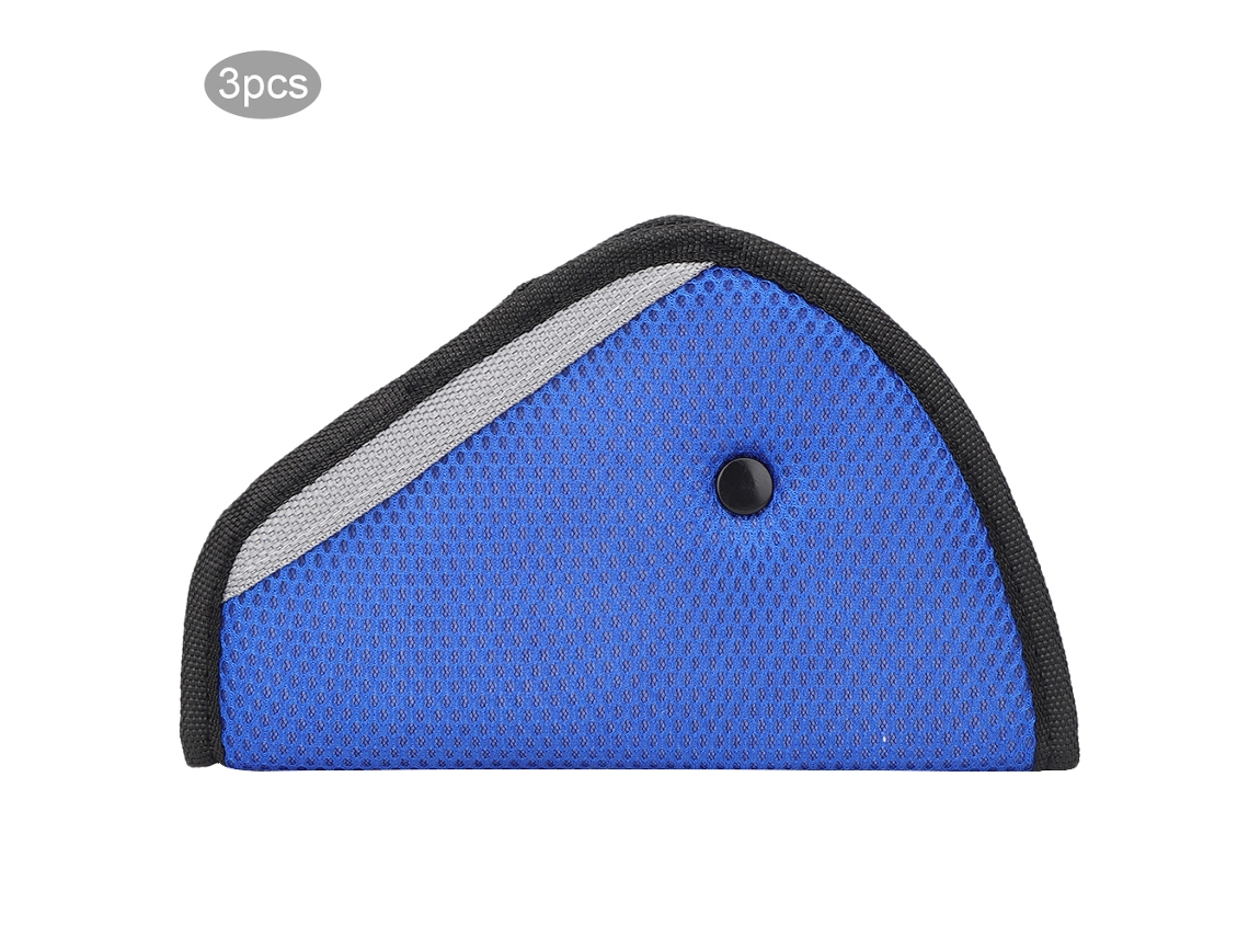 3 Soportes Ajustables Para Cinturones De Seguridad De Coche, De Malla Cómoda, Color Azul, Universales Para Niños Y Adultos.