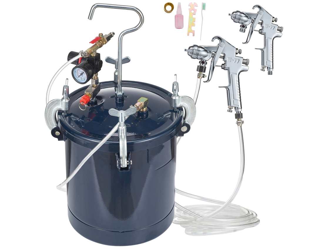 Pintura en aerosol para tanque de olla a presión Succebuy de 10 l con boquilla doble de 1/4 y 3/8 de pulgada