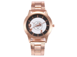 Reloj De Pulsera Casual De Acero Para Mujer Con Movimiento De Cuarzo Y Esfera Analógica Negra.