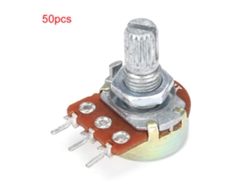 50pcs Potenciómetro Rotativo Lineal Wh148 B1k Resistencia Variable Ajustable 15mm