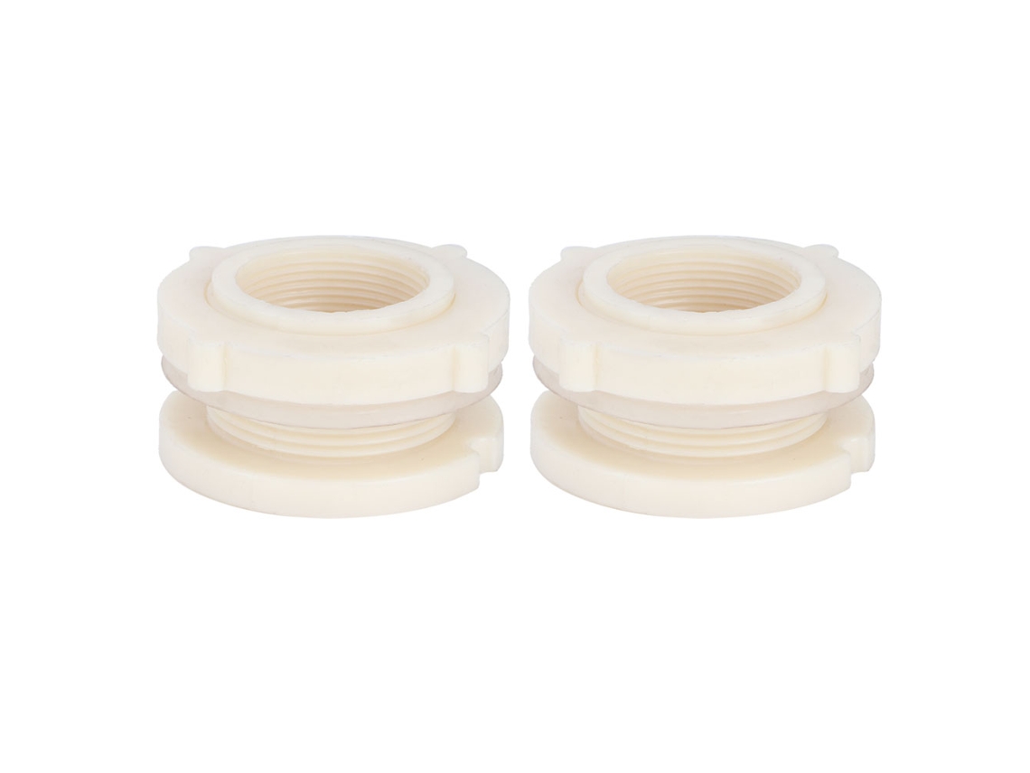2 Adaptadores De Boquilla Para Tanque De Agua G1-1/2 Dn40 Abs Para Acuarios Y Granjas, Resistentes A La Presión.