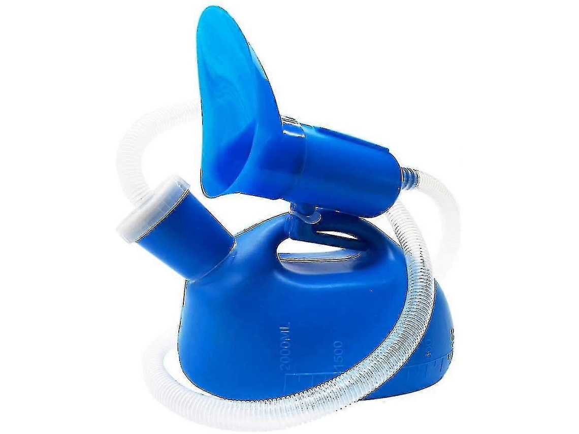 Rebe-botella De Orina Portátil Para Hombres Y Mujeres Con 2000 Ml, Material Duradero, Sellado Fuerte Y Diseño Reutilizable Azul