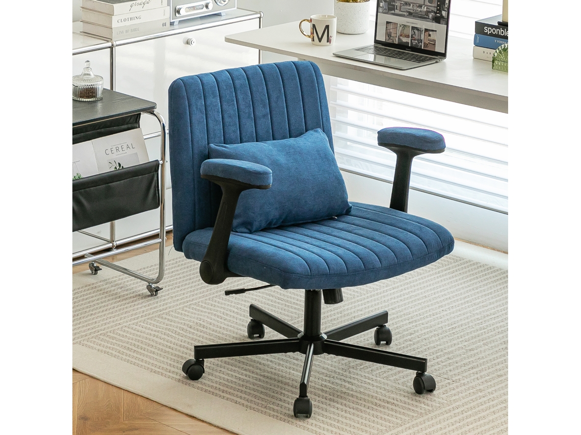 Silla De Oficina Giratoria De Terciopelo Con Brazos Plegables Y Ruedas Para Uso En La Oficina En Casa.