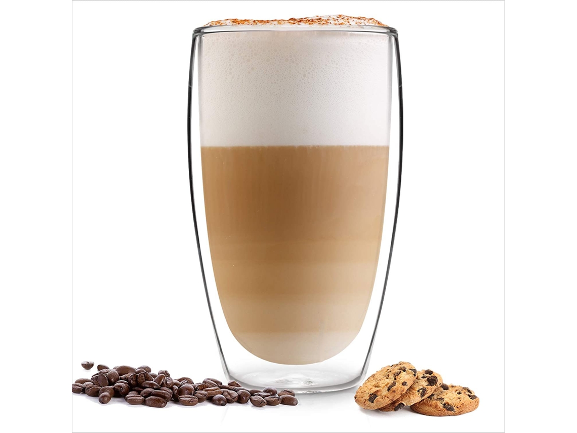 Vaso de doble pared para bebidas frías o calientes, taza térmica que mantiene las bebidas a la temperatura ideal, diseño elegante con aislamiento.