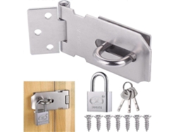 Pestillo De Cerrojo De Acero Inoxidable Con Candado Y Tornillos, Cerrojo Impermeable Para Puertas Exteriores E Interiores, Seguridad Fuerte