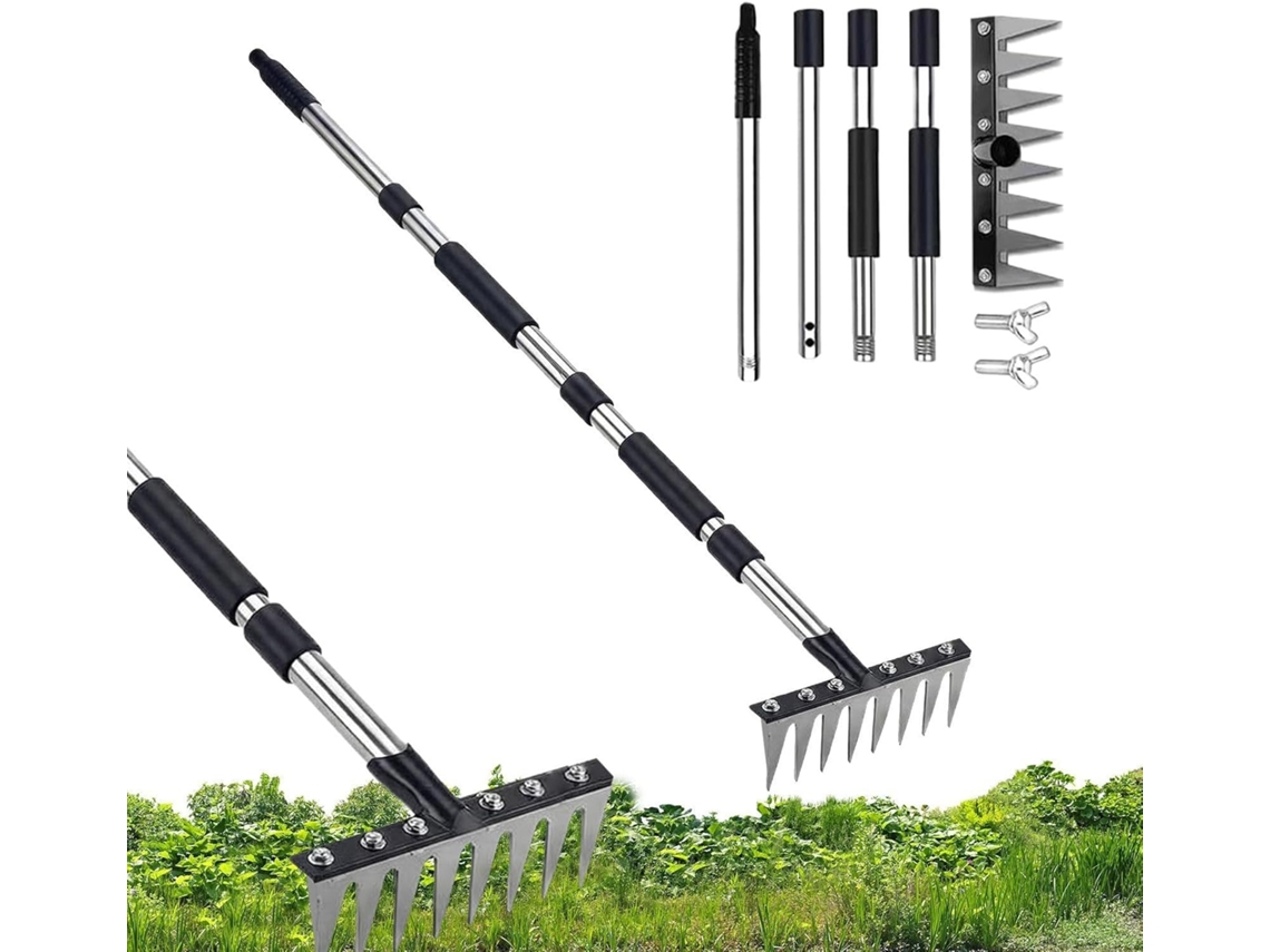 Rastrillo De Césped, Herramienta Manual Para Eliminar Malezas Para Nivelar | Jardín | Dientes | Serrados