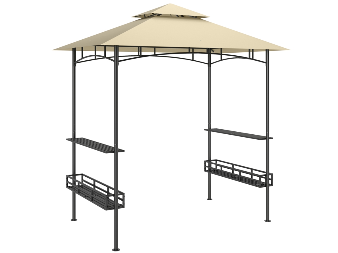 Quiosco Para Barbacoa Impermeable De 240 Cm De Color Beige Para Fuego