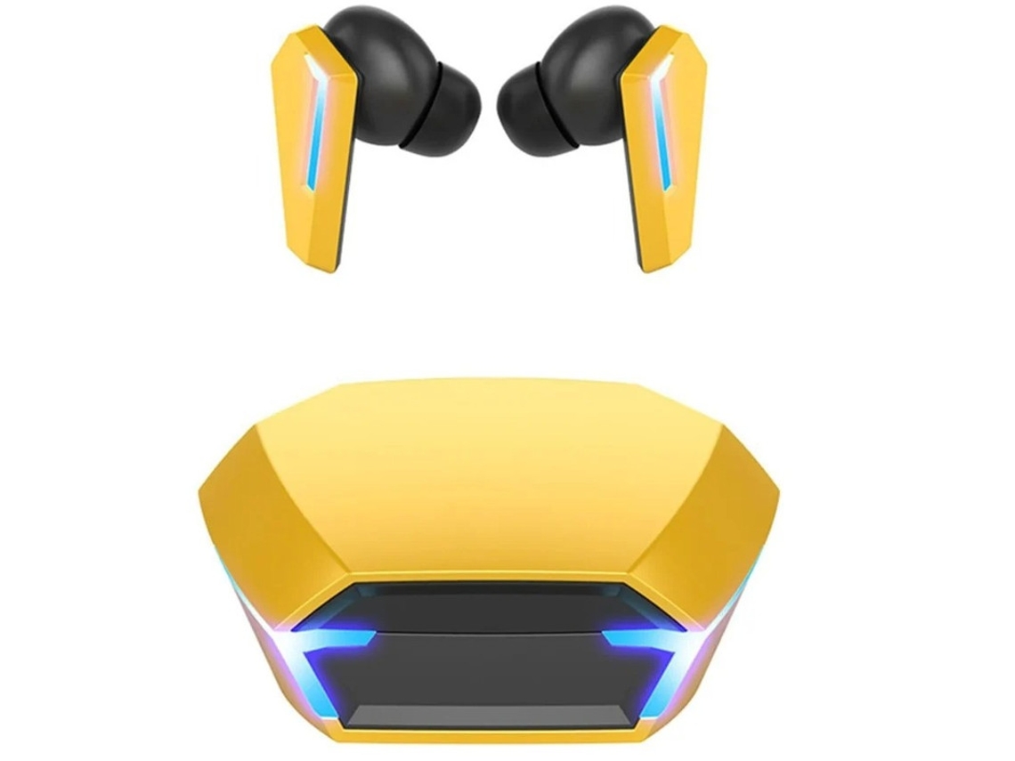 Auriculares Intra Baixa Latência Longa Duração Yizhood Bluetooth Amarillo