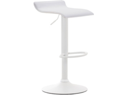 Taburete de bar Dyn V2 símil piel blanco/blanco CLP