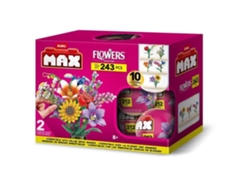 Juego de construcción de flores largas Zuru de 243 piezas. Máximo 10 diseños de ramos para armar.