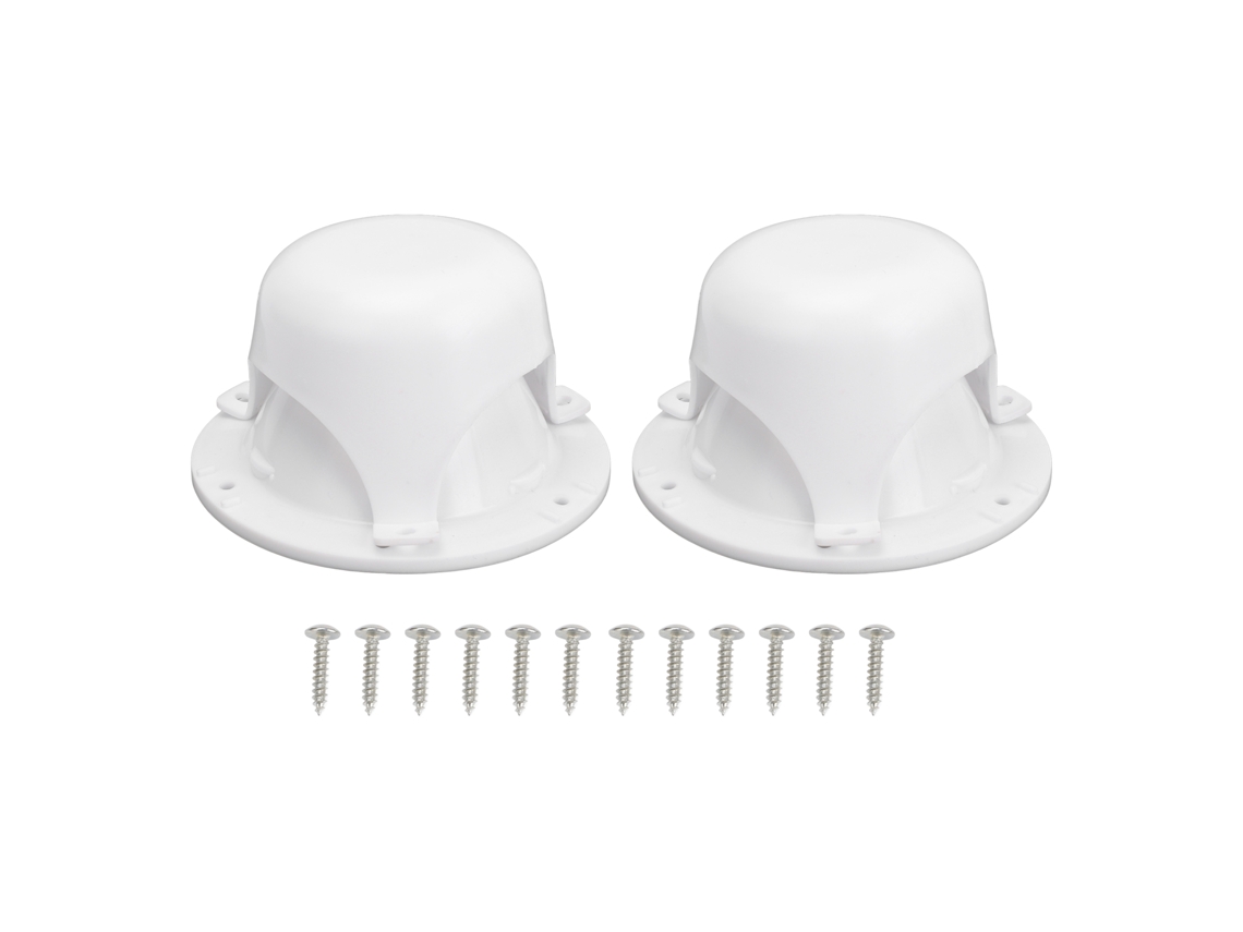 Kit de 2 tapones de ventilación de plástico para tubos de techo de caravanas y autocaravanas.