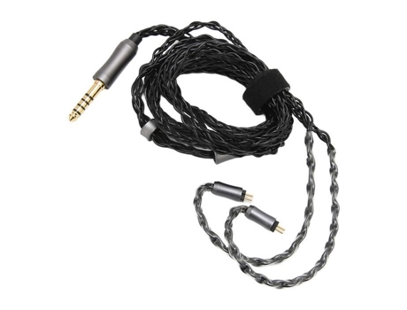 HURRISE Cable de repuesto para auriculares de 0, 78 mm, 2 pines, chapado en plata, 8 núcleos, cable de repuesto profesional para auriculares