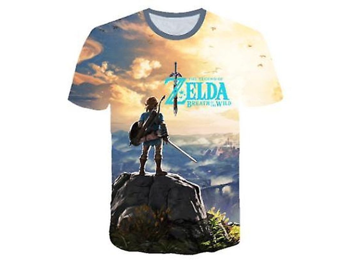 Camiseta de manga corta para niños y niñas, con estampado de Zelda en 3D.