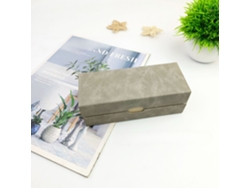 Estuche 2 en 1 para lentes y gafas, estuche tipo cuaderno de doble cara, capacidad para 30 lentes, gris, Hexinyigjly