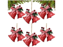 Campanas Navideñas Rojas, Decorações Diy, Adornos Pendurados De Natal Com Som Clara