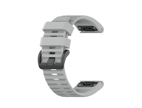 Correa Para Garmin Fenix 6x Pro 26mm Correa De Reloj De Silicona Gris VENISYMLIS