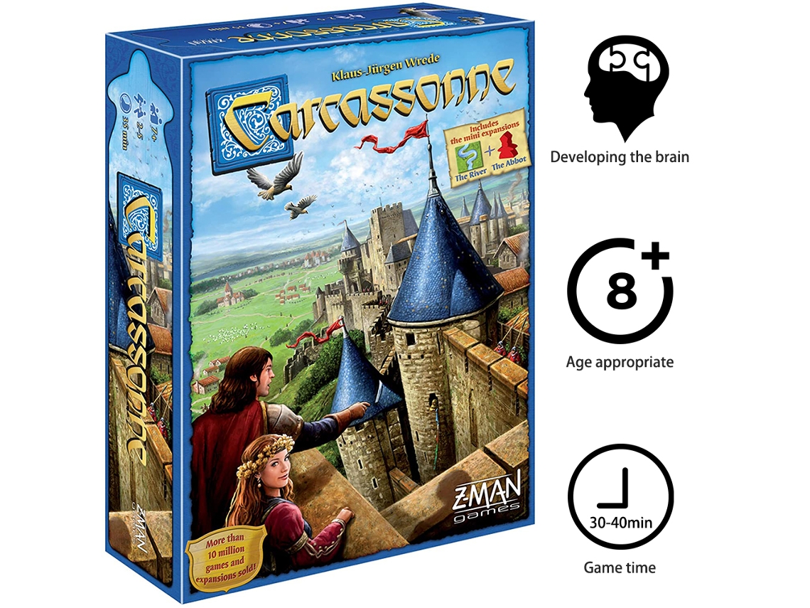 Juego De Mesa Carcassonne Para Fiesta Familiar, Expansión De Juego De Mesa Para 2-5 Jugadores