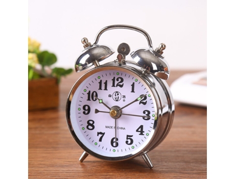 Despertador de reloj de escritorio silencioso vintage con reloj despertador de luz nocturna HHZ