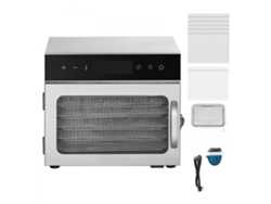 Deshidratador de alimentos Tekmaquinas de 6 bandejas y 400 W con temporizador digital