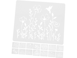 Juego De Plantillas Florales Reutilizables Para Pintar Y Decorar (hazlo Tú Mismo)