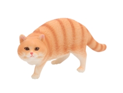 Ats-modelo De Gato Cute Simulación Juguete Regalo Decoración De Escritorio Ornamento Naranja