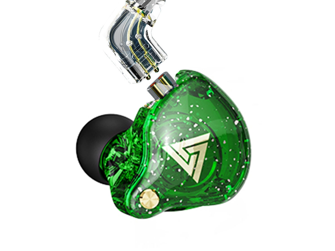(verde) Auriculares Deportivos Inalámbricos Con Cancelación De Ruido, Graves, Controlador Dinámico 1dd, Diseño Con Cable Y Micrófono.