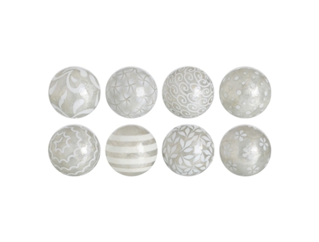 Bolas CAPIZ Decoración Plata 10 x 10 x 10 cm (8 Unidades)