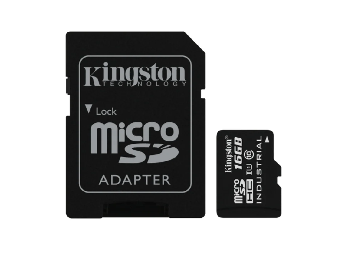 Adaptador de tarjeta de memoria MicroSD de 16 GB | Velocidad 100 Mbps | Clase 10 UHS I | Full HD Kingston SD003 Negro