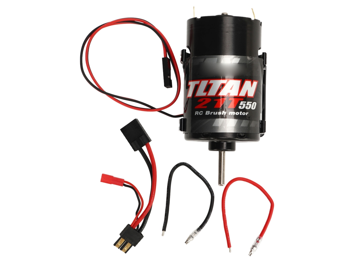Motor De Escobillas 550 21t Para Coche Rc Scx10 90046 Con Disipación De Calor Y Bajo Nivel De Ruido - Negro